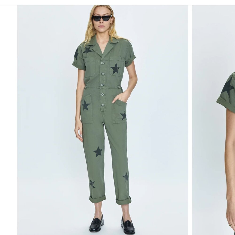 PISTOLA Grover Jumpsuit Royal Honor green short sleeve star XS